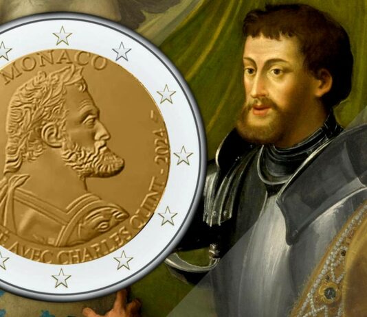 2 euro principato di monaco 2024 moneta carlo v trattato di burgos