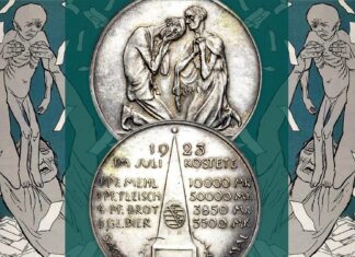 iperinflazione tedesca germania weimar repubblica guerra armistizio prezzi renenmark moneta medaglia marco povertà prezzi