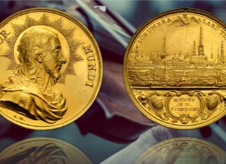 medaglia del salvatore vienna salvatormedaille oro argento cristo vedutà città premio onorificenza niccolò paganini violino musica virtuoso compositore