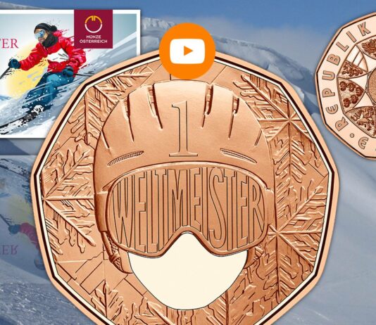 sport inveranali sci slittino ciaspole fondo trekking austria euro moneta valore vienna argento rame campione