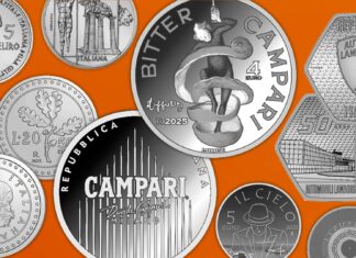 collezione numismatica ipzs 2025 monete oro argento rame euro lira lire renato zero il cielo piemonte cioccolato vino barolo campari aperitivo spritz lamborghini supercar agrigento capitale cultura fontana bernini roma piazza navona