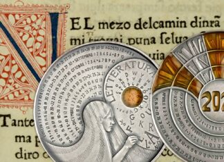 medaglia calendario ipzs 2025 arisbeth magistri scuola arte medaglia zecca di stato roma letteratura bellezza umanità sapere civiltà amore donna argento bronzo smalti