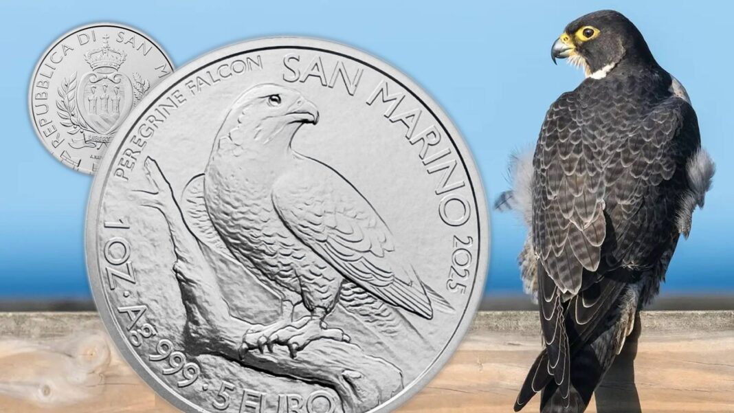 oncia d argento falco pellegrino san marino bullion 5 euro valore investimento successo poste investimento metallo prezioso