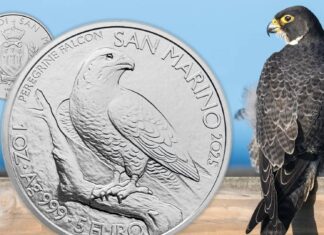 oncia d argento falco pellegrino san marino bullion 5 euro valore investimento successo poste investimento metallo prezioso