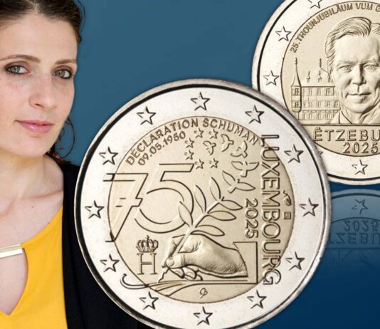 dichiarazione di schuman europa unione europea guerra pace moneta due euro chiara principe lussemburgo granduca herni collezione valore rara