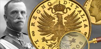 20 lire 1908 aquila sabauda asta rarità collezione reale furto indagini guardia di finanza procura di roma domenico luppino numismatica stato collezionismo