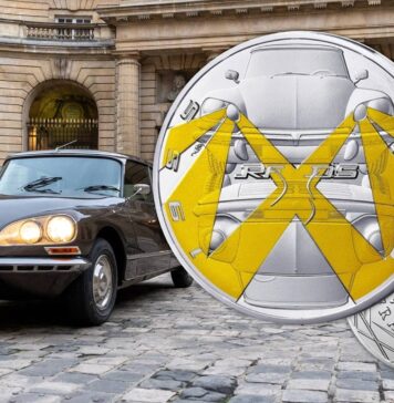 moneta 10 euro per DS automobile mito icona francia argento monnaie de paris numismatica sold out
