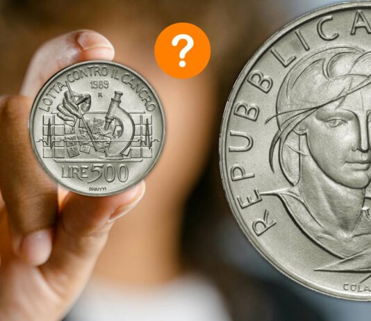 500 lire lotta al cancro moneta commemorativa argento 1989 maria carmela colaneri eugenio driutti ipzs zecca roma collezione medicina ricerca rarità valore