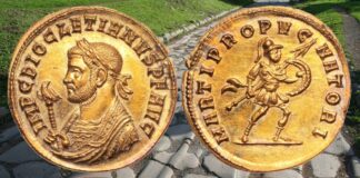 aureo di diocleziano moneta oro rarissima siscia 65.000 euro asta collezione numismatica imperatore marte