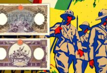 africa orientale italiana impero benito mussolini duce fascismo lire banconote cartamoneta serie speciale aoi tallero maria teresa monete circolazione banca d'italia