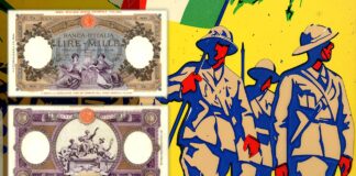 africa orientale italiana impero benito mussolini duce fascismo lire banconote cartamoneta serie speciale aoi tallero maria teresa monete circolazione banca d'italia