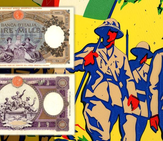 africa orientale italiana impero benito mussolini duce fascismo lire banconote cartamoneta serie speciale aoi tallero maria teresa monete circolazione banca d'italia