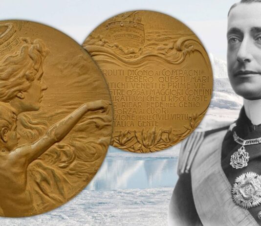 polo nord medaglia spedizione esplorazione stella polare duca luigi amedeo di savoia aosta 1900 artico