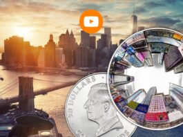 new york la grande mela moneta cit coin invest argento times square fisheye collezione numismatica