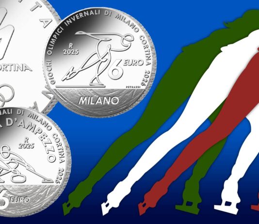 monete pattinaggio e curling euro olimpiadi invernali milano cortina 2026 ipzs mef zecca dello stato roma oncia euro argento collezione tiratura limitata fior di conio pittogrammi logo ufficiale