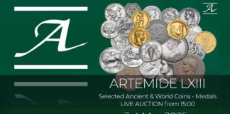 asta rtemide lxiii monete medaglie moneta medaglia numismatica medaglistica oro argento bronzo roma grecia medioevo regno d'italia lira lire rarità deamoneta live