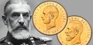 monete a due teste carlo di romania 1906 oro argento unione monetaria latina leu ritratto doppio numismatica rarità valore