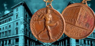 seminatore di silvio canevari medaglia roma grandi magazzini coen via del tritone giubileo 1880 1930 rarità numismatica palazzo