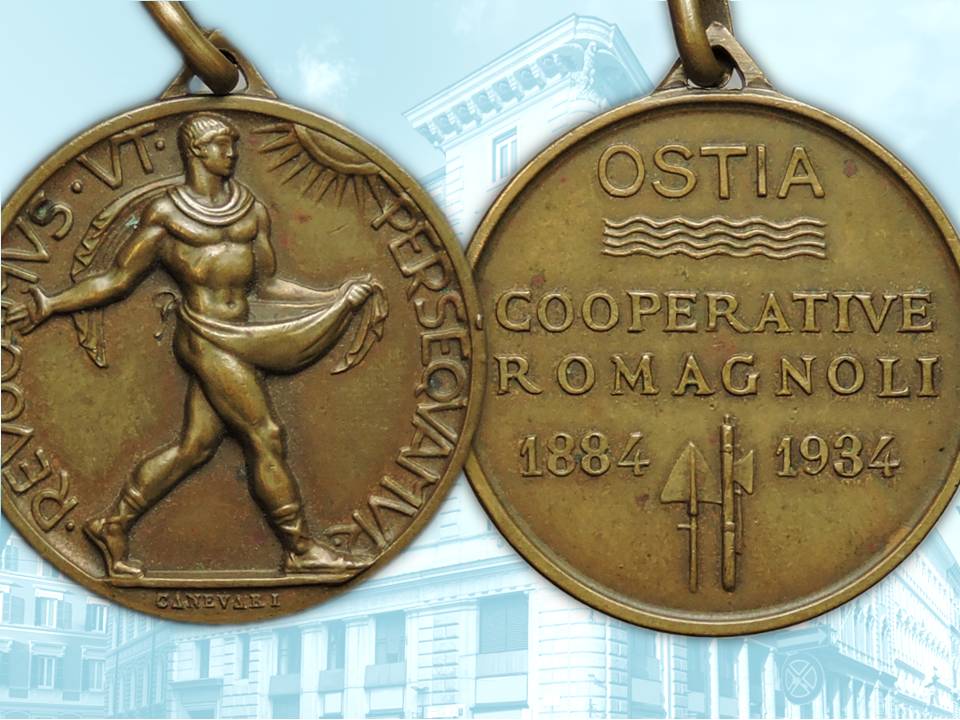 seminatore di silvio canevari medaglia roma grandi magazzini coen via del tritone giubileo 1880 1930 rarità numismatica palazzo