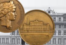 palazzo della zecca di stato ipzs via principe umberto roma 1911 medaglia attilio silvio motti ristrutturazione sam progetto italia turrita laura cretara lire