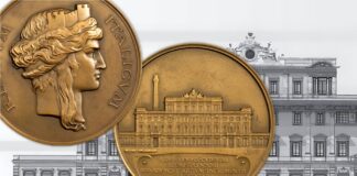 palazzo della zecca di stato ipzs via principe umberto roma 1911 medaglia attilio silvio motti ristrutturazione sam progetto italia turrita laura cretara lire