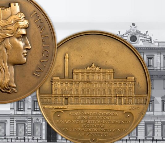 palazzo della zecca di stato ipzs via principe umberto roma 1911 medaglia attilio silvio motti ristrutturazione sam progetto italia turrita laura cretara lire
