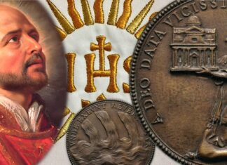 compagnia di gesù ignazio di loyola santo gesuiti papa francesco bergoglio chiesa controriforma santi missioni medaglie numismatica