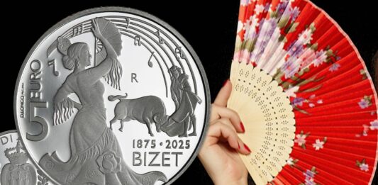 carmen di bizet opera lirica canto musica spagna gitani passione omicidio contrabbando amore corrida toro muleta moneta san marino argento euro daniela longo ipzs collezione numismatica