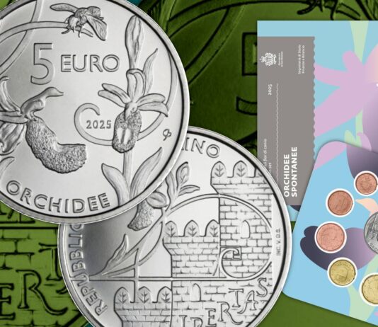 nuove emissioni numismatiche poste san marino serie monete anno 2025 euro argento orchidee spontanee chiara principe
