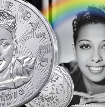 monete per josephine baker francia monnaie paris oro argento euro euromonete cantante ballerina diritti civili arcobaleno razzismo spettacolo
