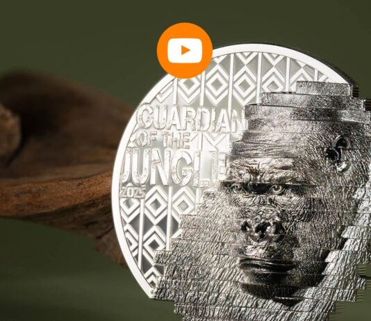 gorilla guardiano della giungla moneta argento cook islands cit coin invest doppia oncia deconstruction numismatica tiratura limitata wwf