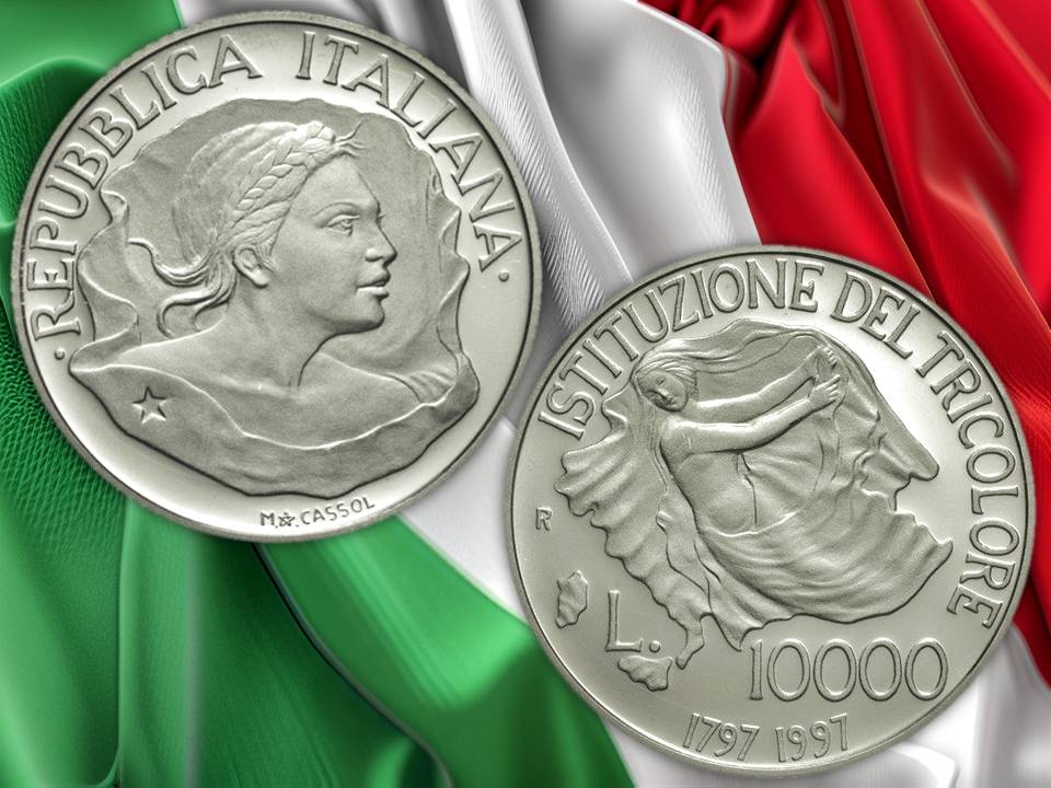 lire commemorative per la repubblica 2 giugno 1946 referendum democrazia costituzione tricolore bandiera inno patria nazione monete collezione zecca roma ipzs