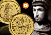 imperatore teodosio ii impero romano oriente occidente unni vandali attila oro medaglione moneta rarità numismatica ars classica asta nac oro ritratto adventus