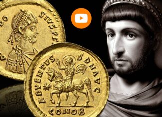 imperatore teodosio ii impero romano oriente occidente unni vandali attila oro medaglione moneta rarità numismatica ars classica asta nac oro ritratto adventus