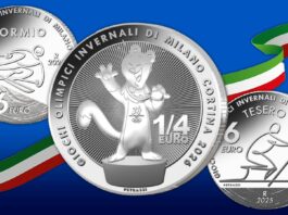 sci olimpico e paralimpico milano cortina 2026 oncia argento euro moneta bormio tesero