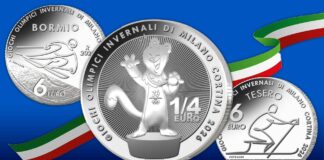 sci olimpico e paralimpico milano cortina 2026 oncia argento euro moneta bormio tesero