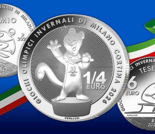 sci olimpico e paralimpico milano cortina 2026 oncia argento euro moneta bormio tesero