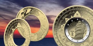 prima moneta oblò italiana 10 euro ciambella amerigo vespucci ipzs sold out numismatica collezione emanuele ferretti nave scuola