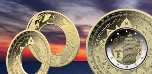 prima moneta oblò italiana 10 euro ciambella amerigo vespucci ipzs sold out numismatica collezione emanuele ferretti nave scuola