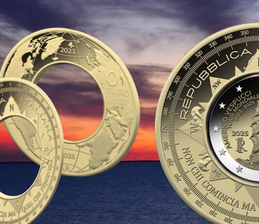 prima moneta oblò italiana 10 euro ciambella amerigo vespucci ipzs sold out numismatica collezione emanuele ferretti nave scuola