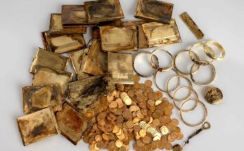 chili di monete in oro tesoro gioielli bracciali portasigarette ritrovamento boemia scoperta archeologia valore numismatica