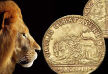 osella del leone moneta medaglia 4 zecchini oro venezia serenissima doge alvise mocenigo asta nomisma verona rarità