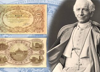 cedole del giubileo di leone xiii papa pecci 1888 lira lire offerta santa sede vaticano prevost anno santo sacerdozio basiliche roma san pietro numismatica cartamoneta collezione rarità valore