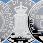 gendarmeria e polizia civilie monete 10 euro argento proof colori san marino collezione numismatica 2025 poste e-shop tiratura limitata antonella napolione