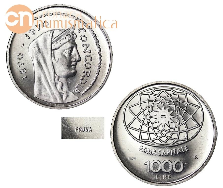 moneta 1000 lire argento 1970 roma capitale quanto vale numismatica lira lire proof fior di conio laura cretara guerrino mattia monassi campidoglio concordia denario pavimento michelangelo 500 lire caravelle boom economico italia fake news numismatica zecca di stato