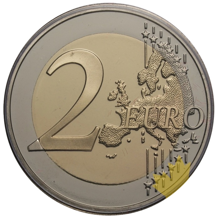 due euro commemorativa monegasca 2025 carlades principato di monaco proof tiratura limitata rarità moneta numismatica 