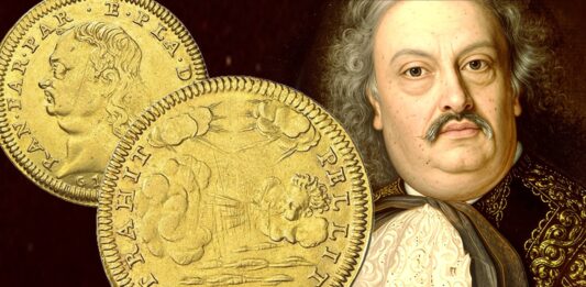 ranuccio i farnese moneta oro numismatica raraità scudo doppia quadrupla parma piacenza ducato castro guerra riscatto eolo mitologia