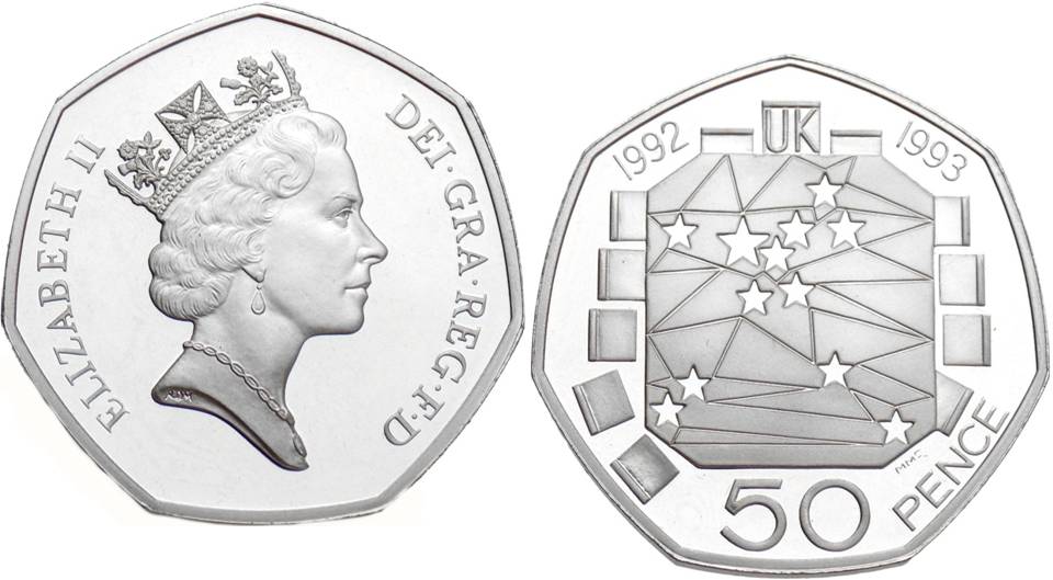 monete poligonali uk triangolo pentagono reuleaux diametro geometria numismatica rotolamento