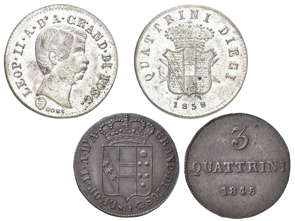 banca di sussidio per il piccolo commercio firenze 1848 granducato di toscana leopoldo asburgo lorena bettino ricasoli lira fiorino ruspone quattrino soldo monete banconote