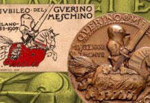 guerin meschino giornale periodico satira umorismo milano scapigliatura francesco pozza medaglia giubileo 1882 1907 cavaliere numismatica collezione asta inasta